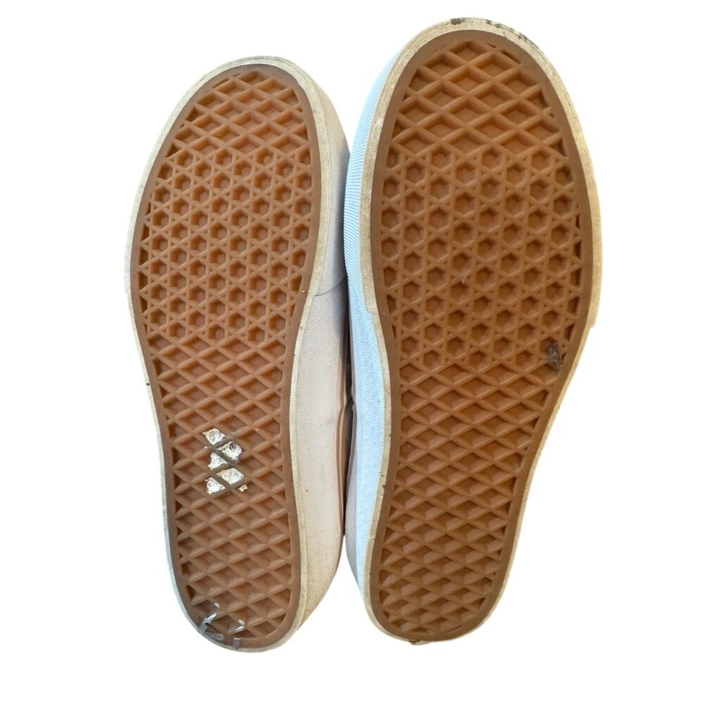 SOLD-Vans Authentic Platform 2.0 Suede Polka Dot Sneakers - Light Pink & White - Picture 12 of 14